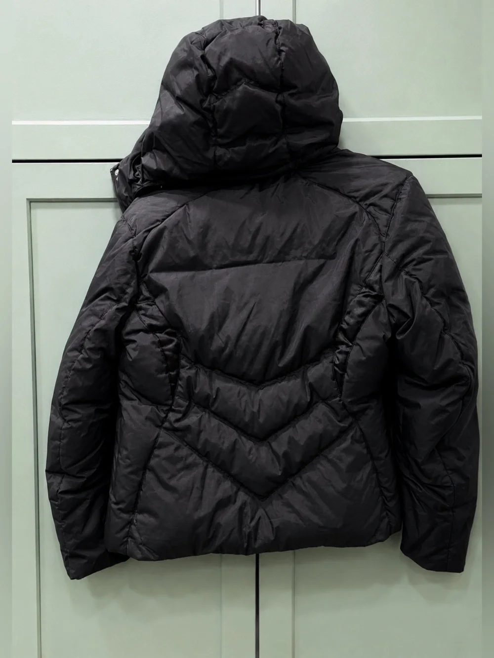 Nike Women’s Black Down Hooded Puffer Jacket – Size Medium